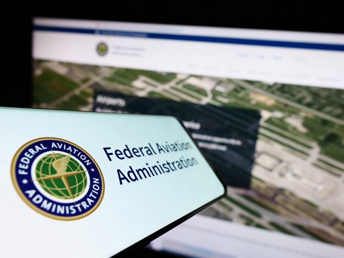 FAA insignia on a laptop [Credit: Shutterstock]
