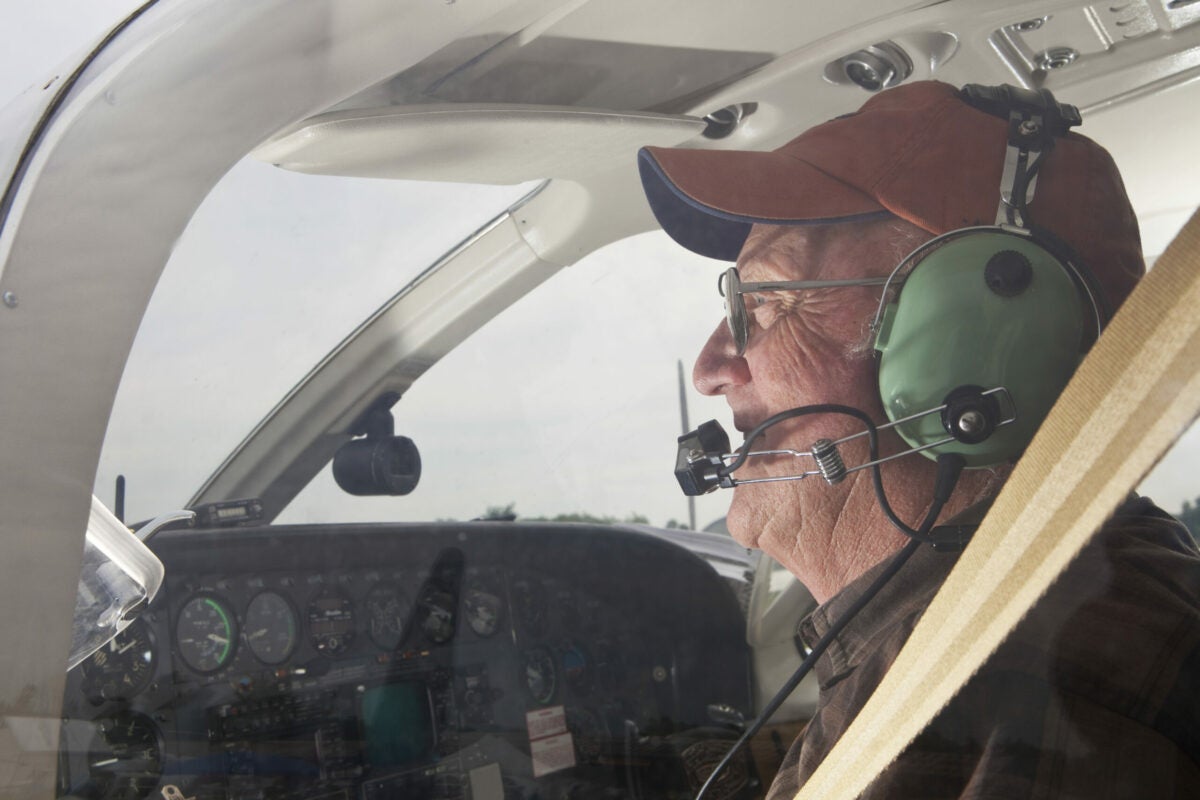 As long as the learner can pass a third-class medical exam, there is no maximum age limit for flight training. [Shutterstock]